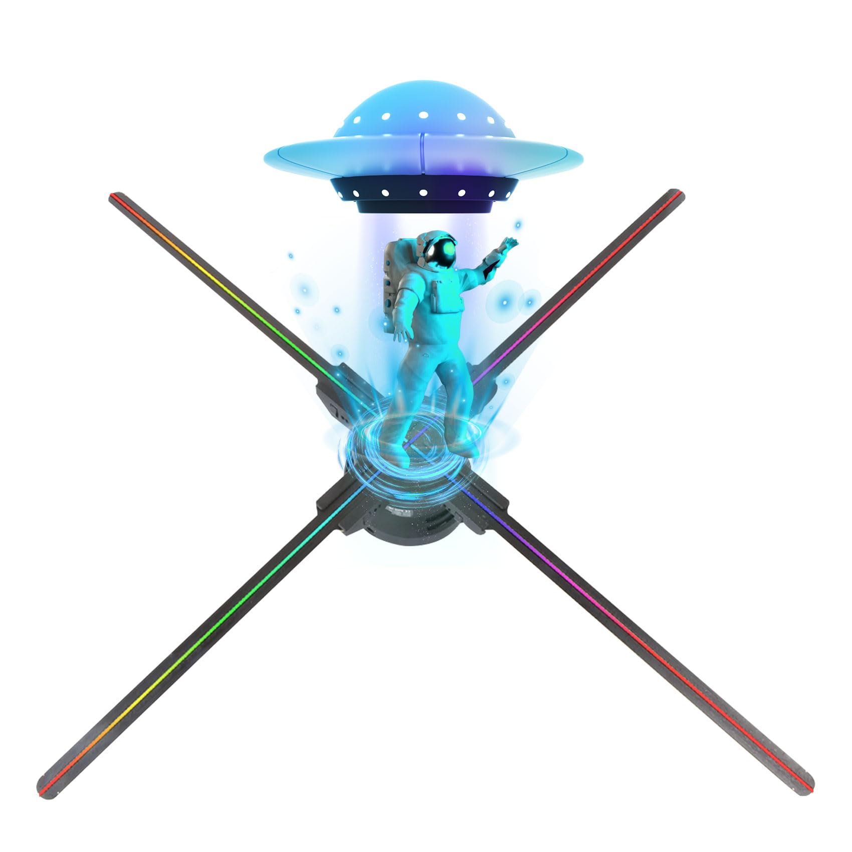 3D Hologram Fan,70Cm Hologram Fan Projector Wifi And Bluetooth And Remote With 700 Library Video,Animated Holographic Projector